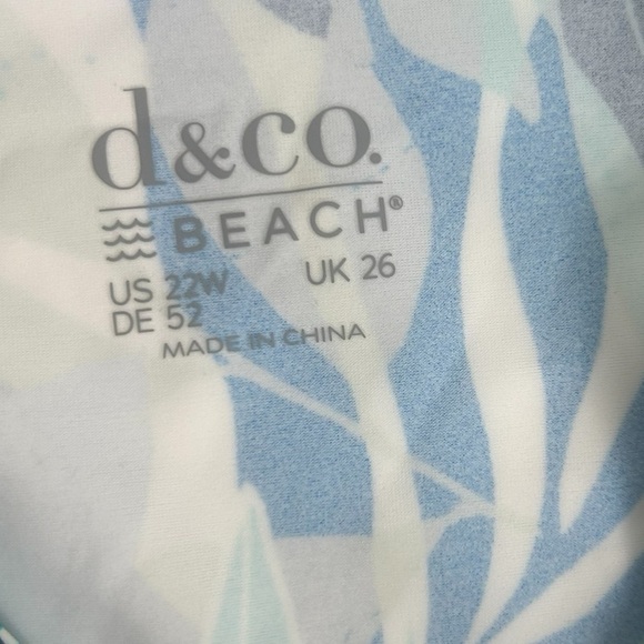 Denim&Co Beach Sweetheart Twist Front Swim-Suit Dress Women's Plus SZ 22W NEW - Picture 4 of 13